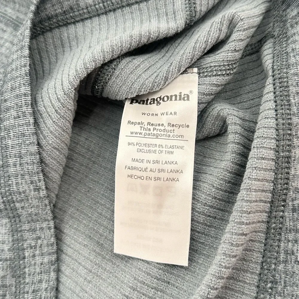 Patagonia Kids Capilene Heavyweight Baselayer 1/4 Zip Pullover Gray Large 12